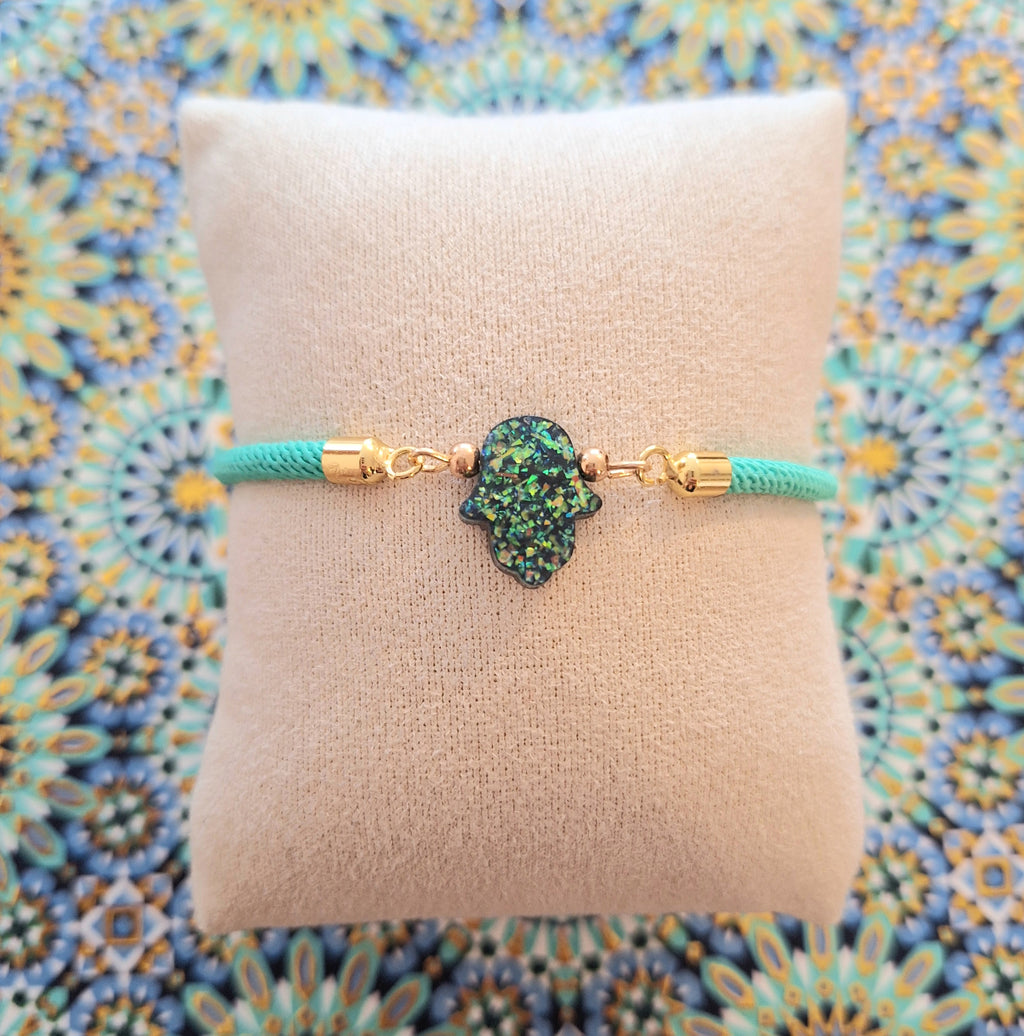Bracelet Main de Fatma - Vert