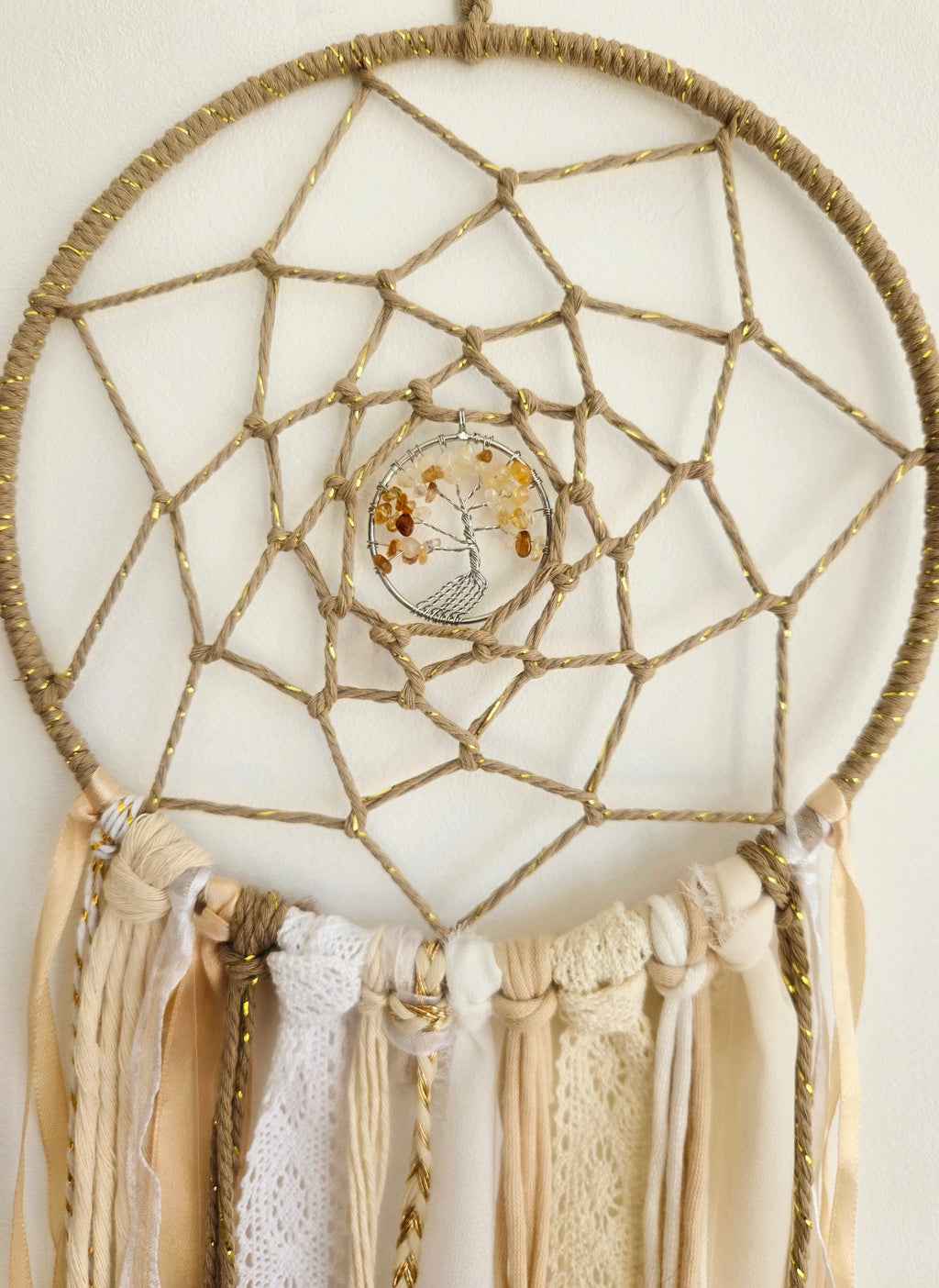Attrape-rêves - Arbre de vie Citrine