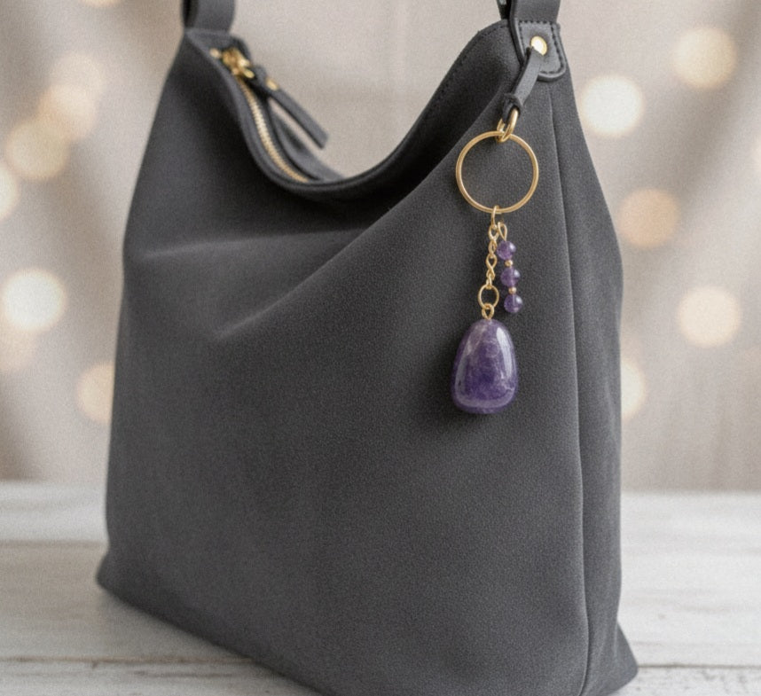 Porte-clés / Bijou de sac en Améthyste