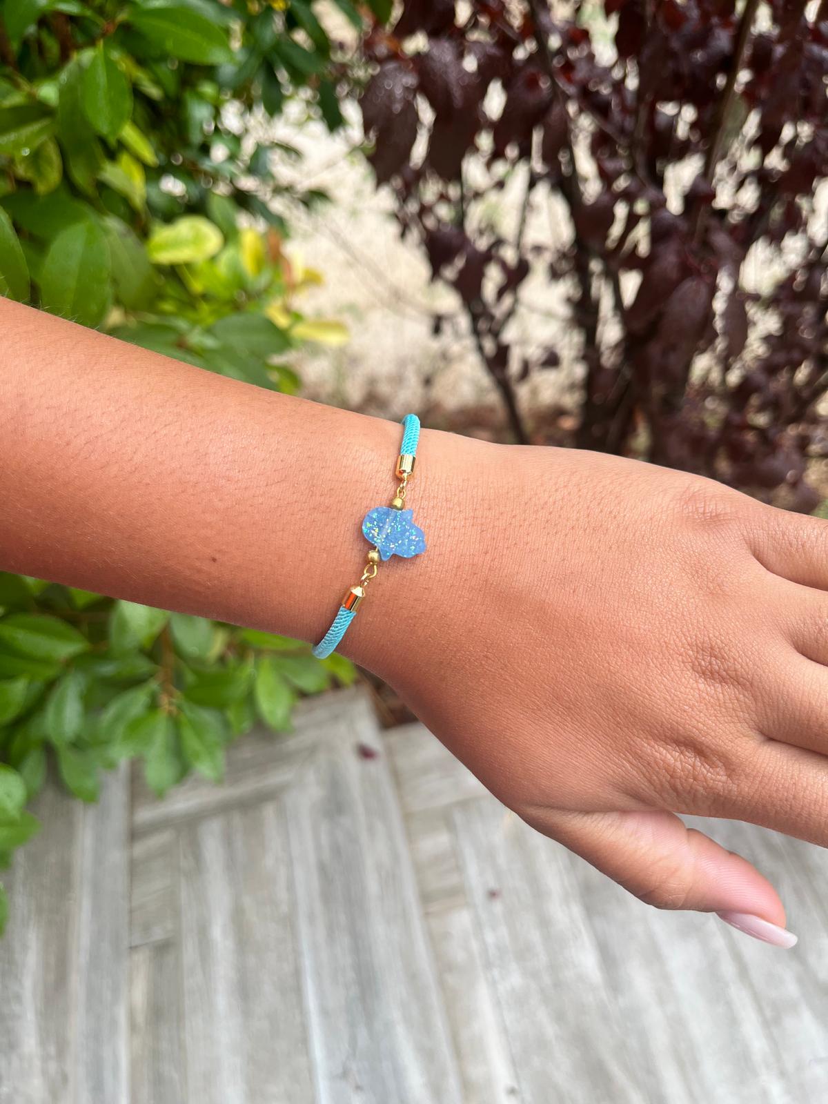 Bracelet Main de Fatma - bleu