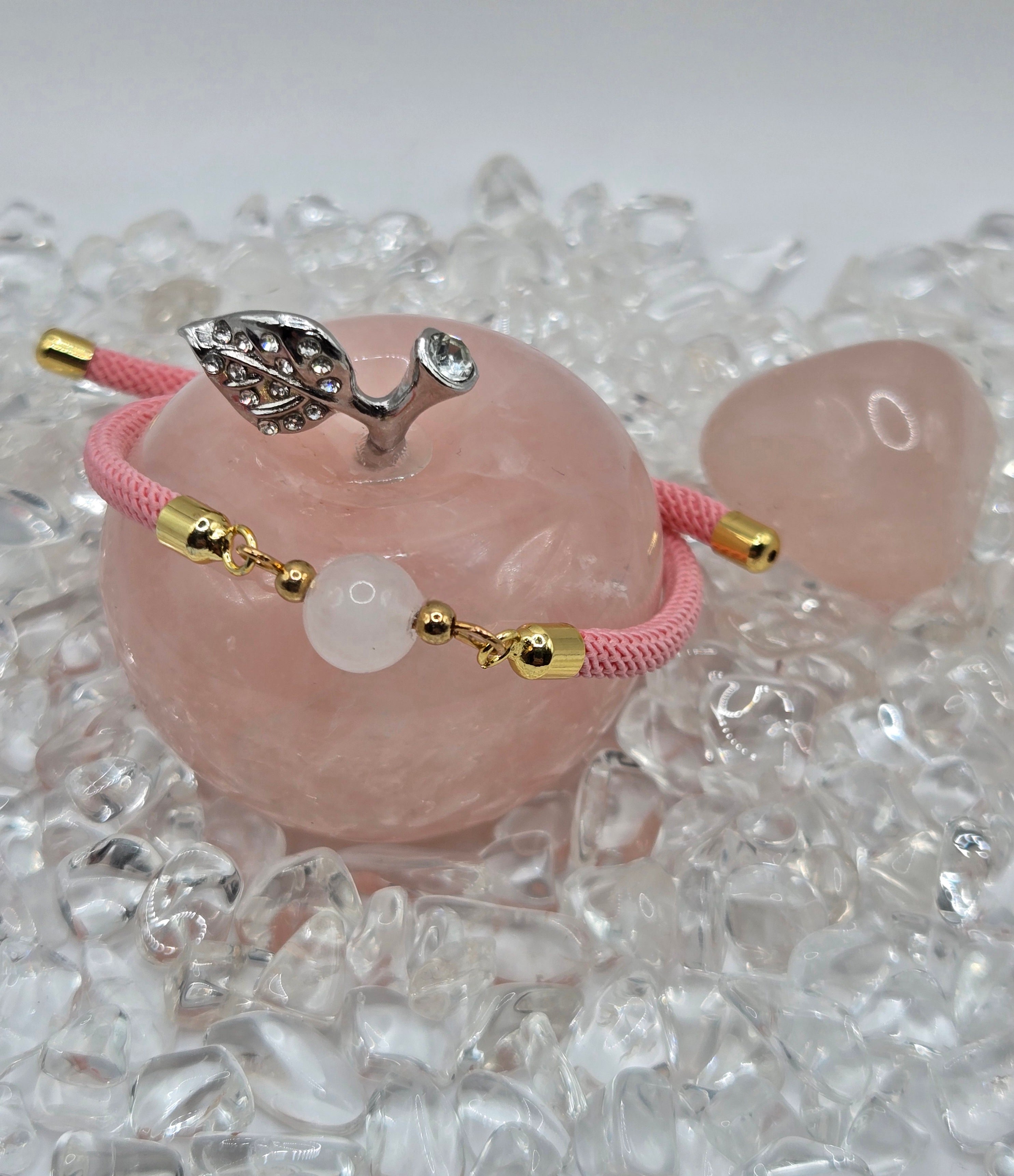 Coffret pomme Quartz rose