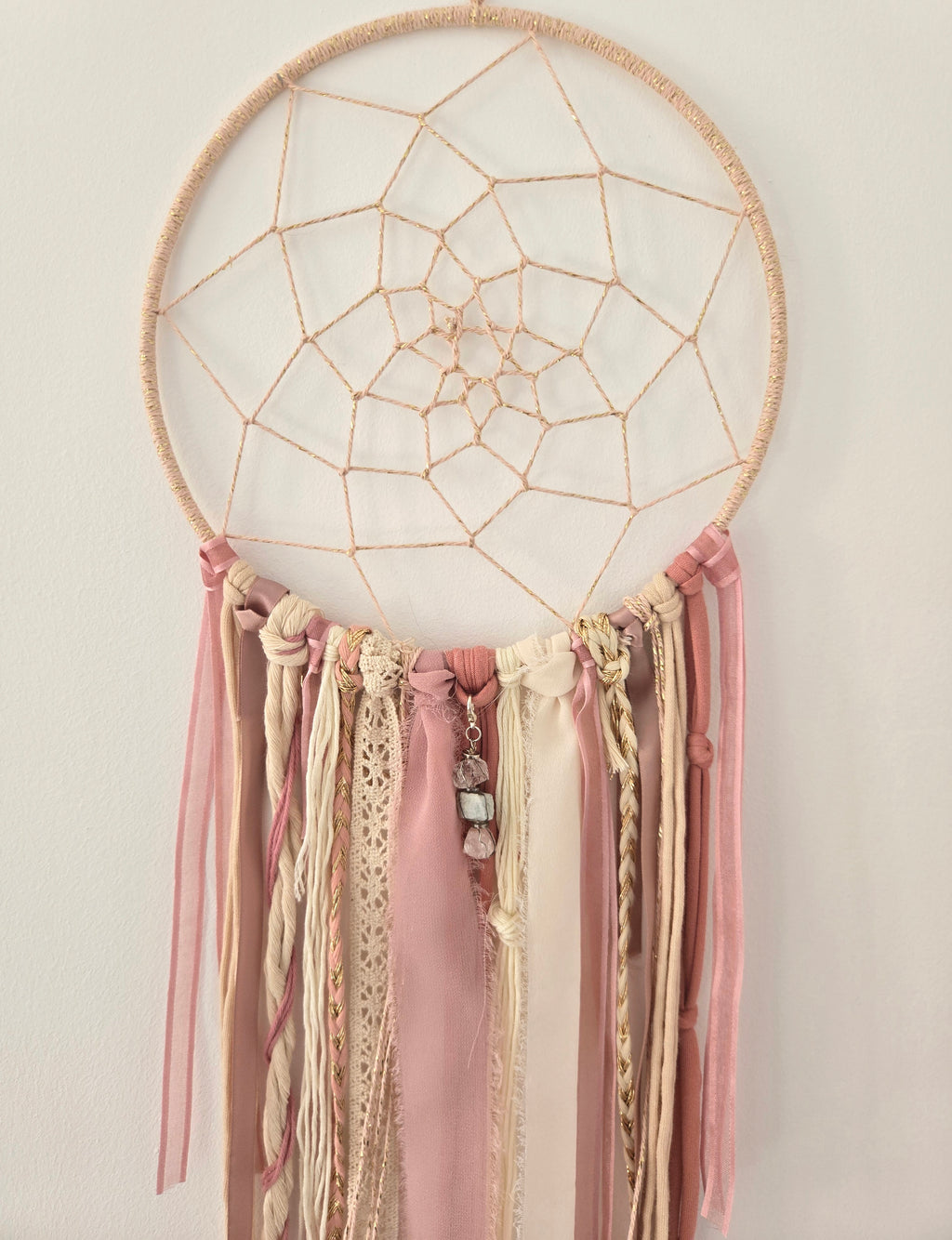 Attrape-rêves vieux rose