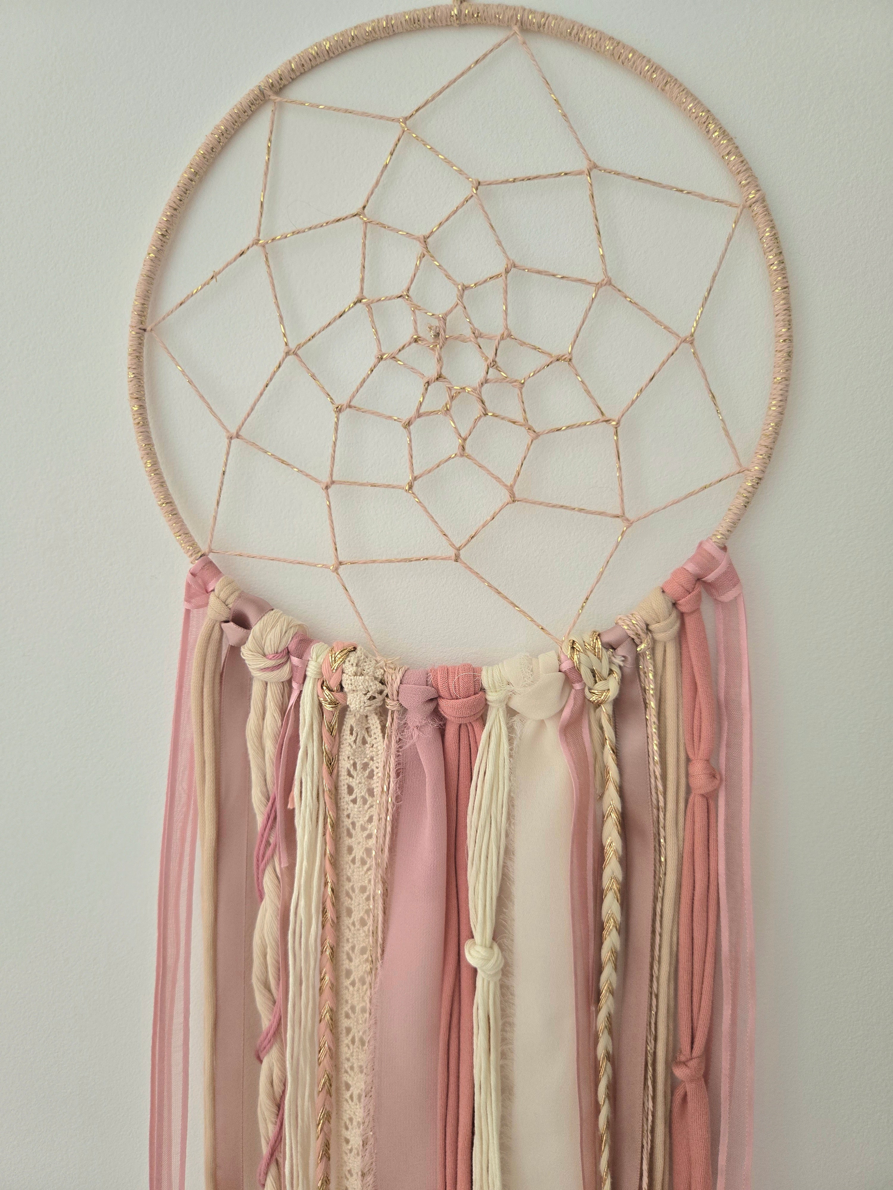 Attrape-rêves vieux rose