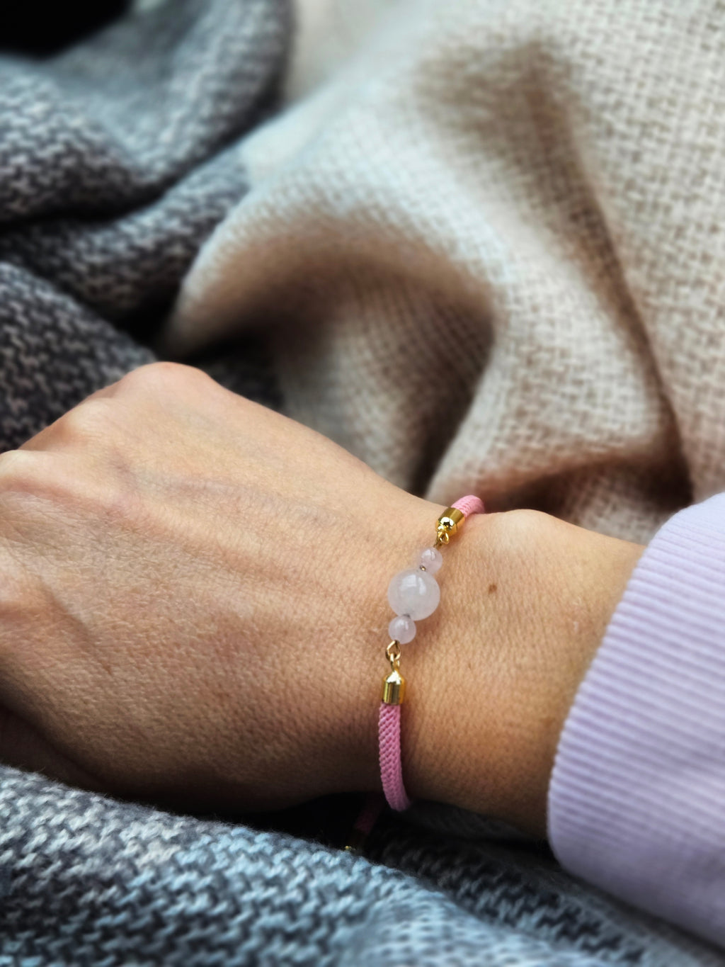 Bracelet Quartz rose "Equilibre"