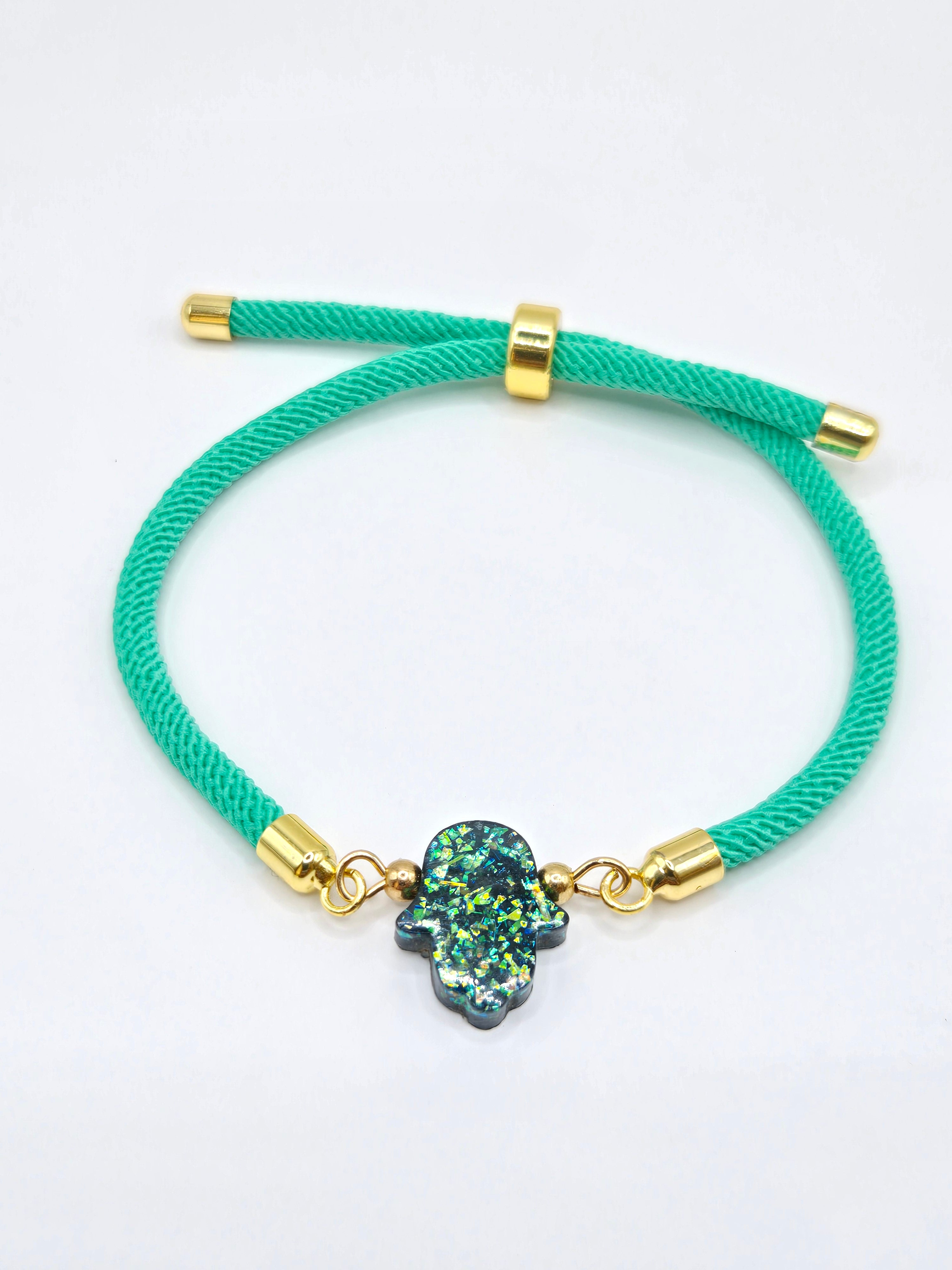 Bracelet Main de Fatma - Vert