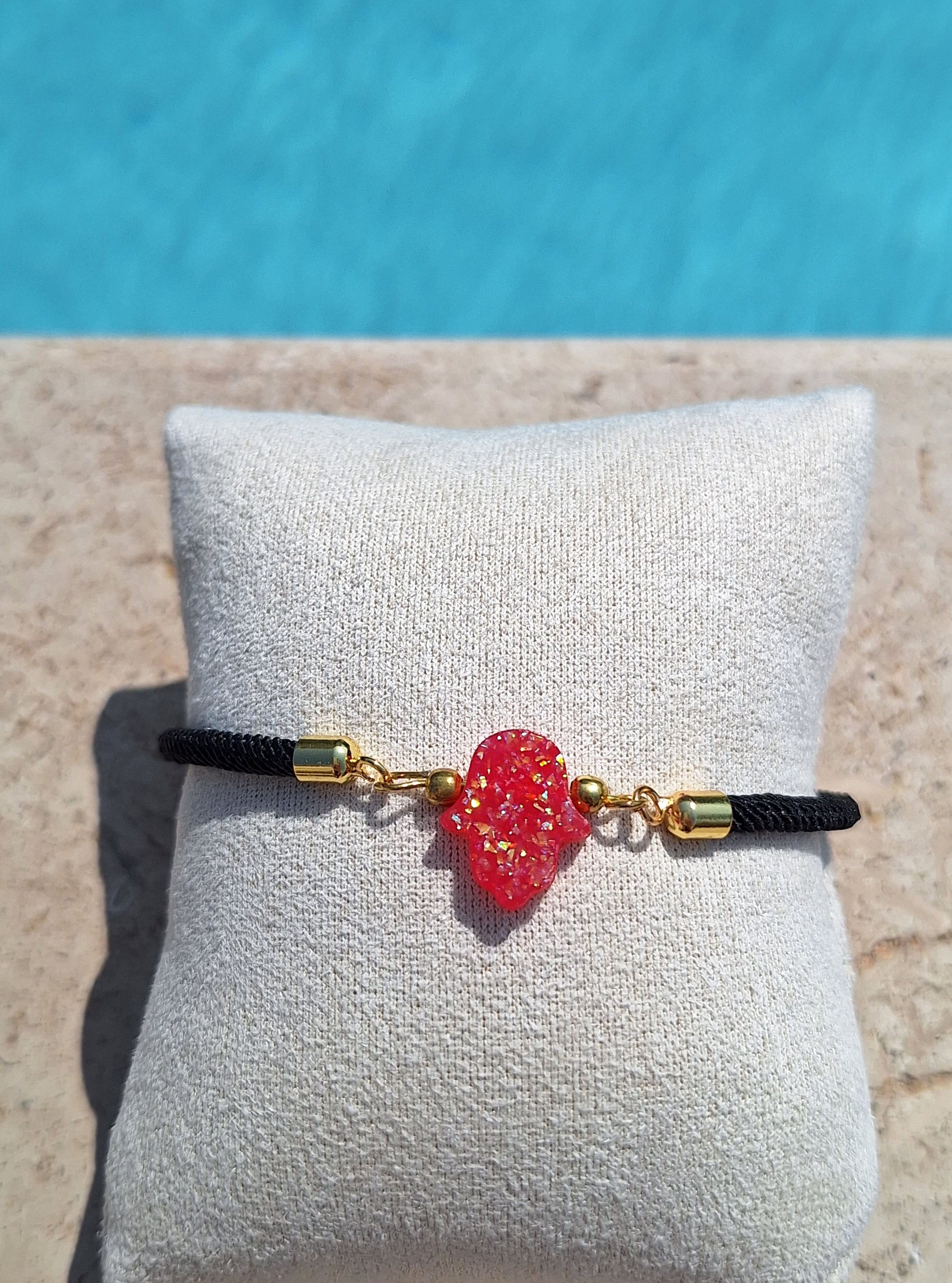 Bracelet Main de Fatma - rouge