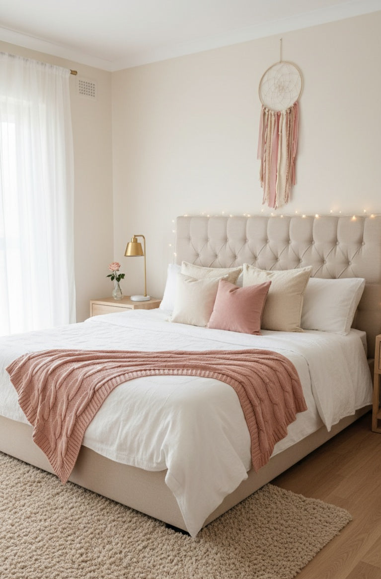 Attrape-rêves vieux rose