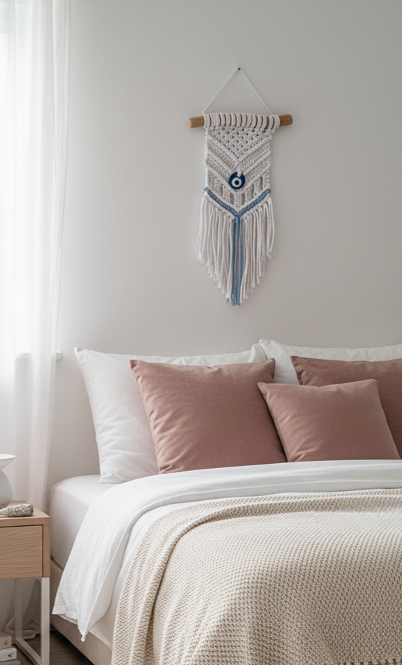 Macramé œil bleu protecteur