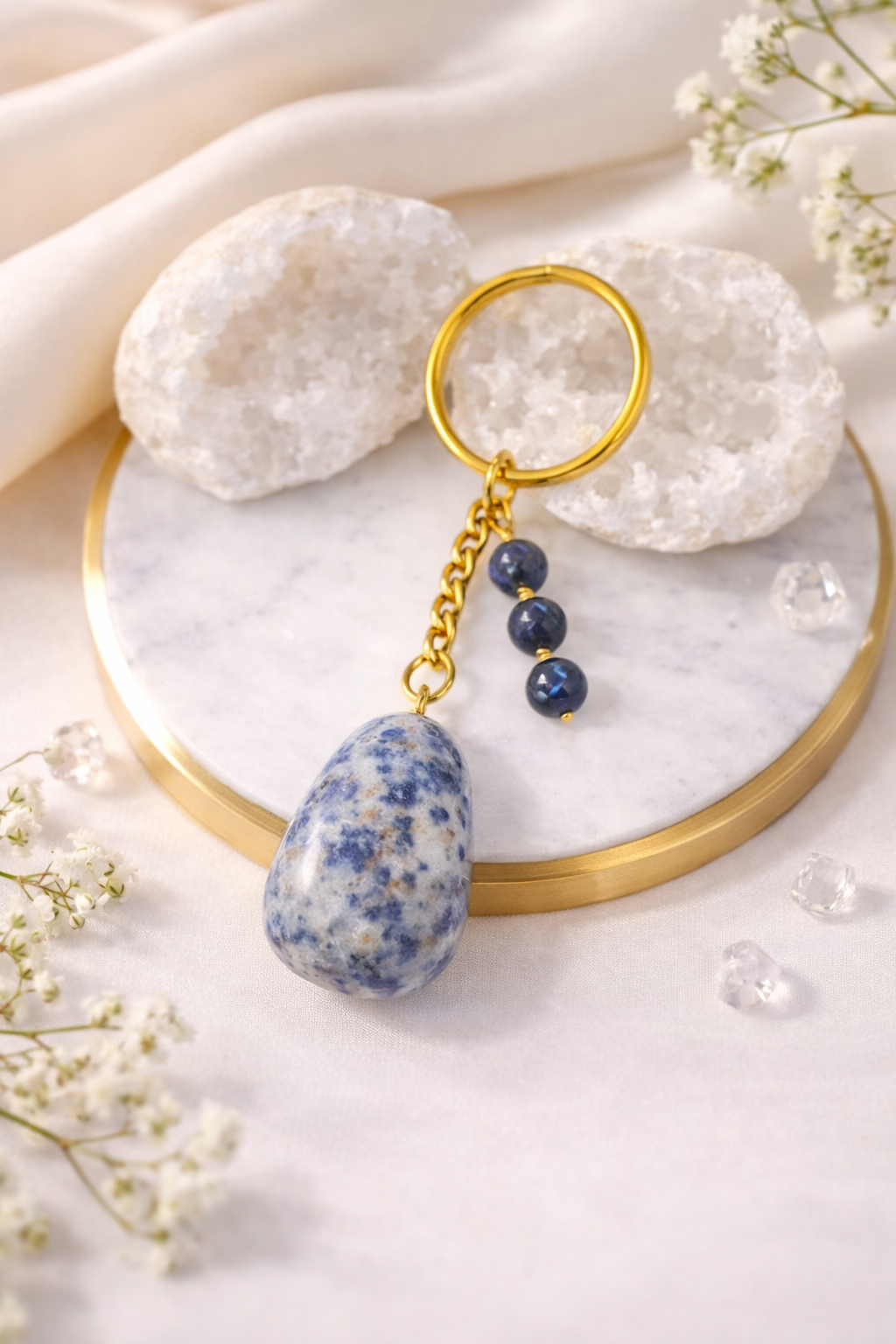 Porte-clés / Bijou de sac en Sodalite