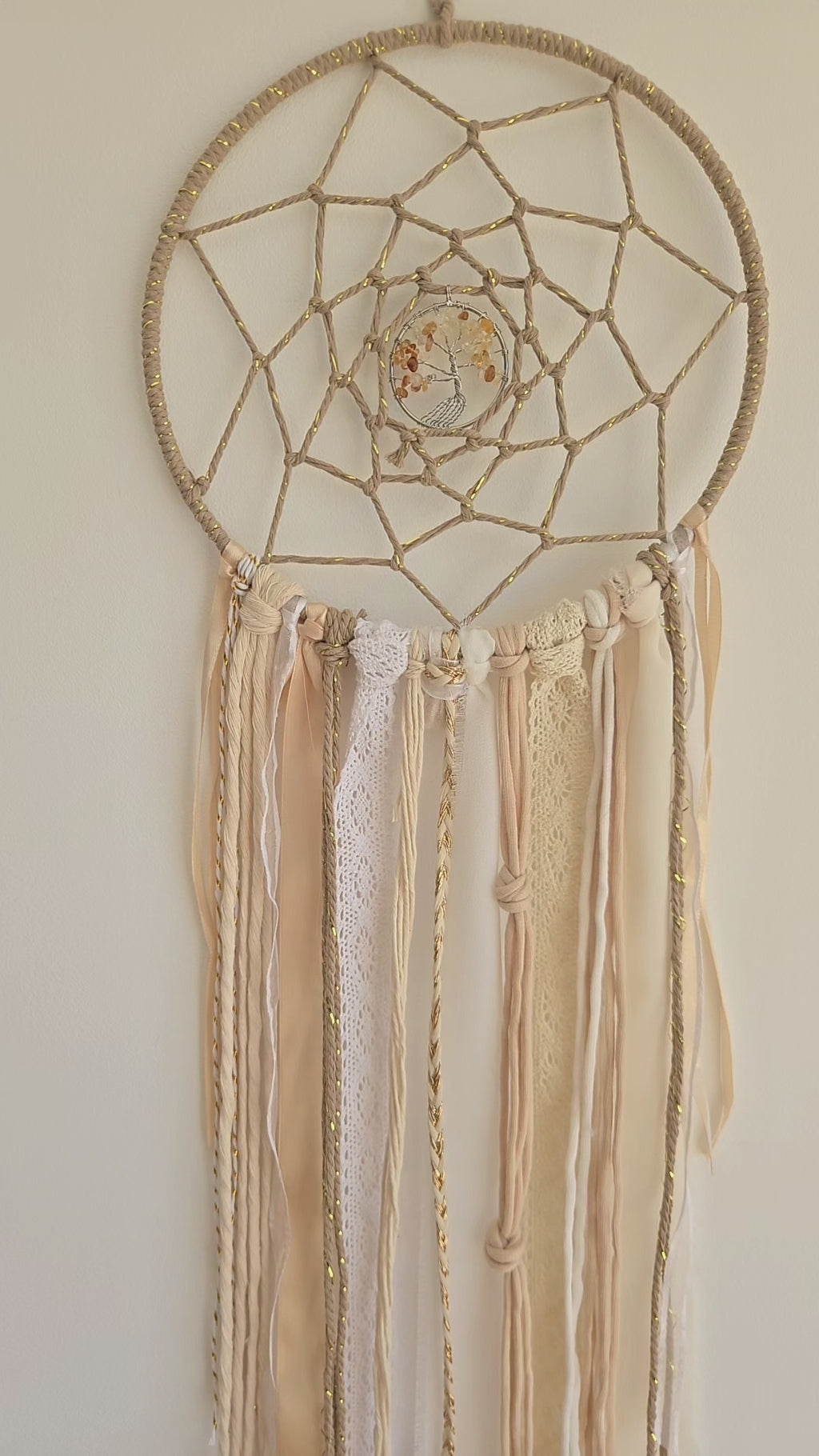 Attrape-rêves - Arbre de vie Citrine