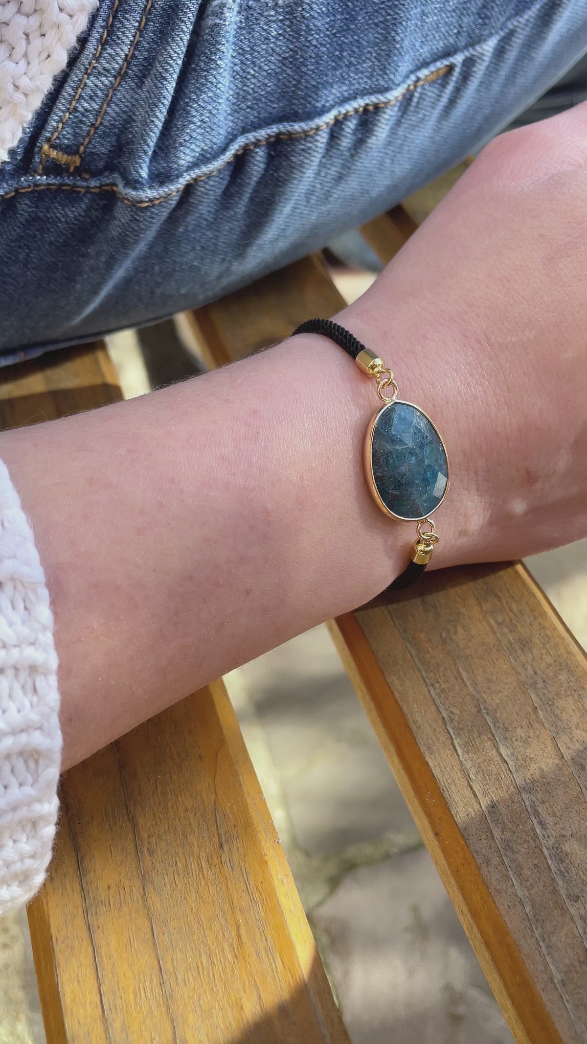 Bracelet "Aura" Apatite bleue