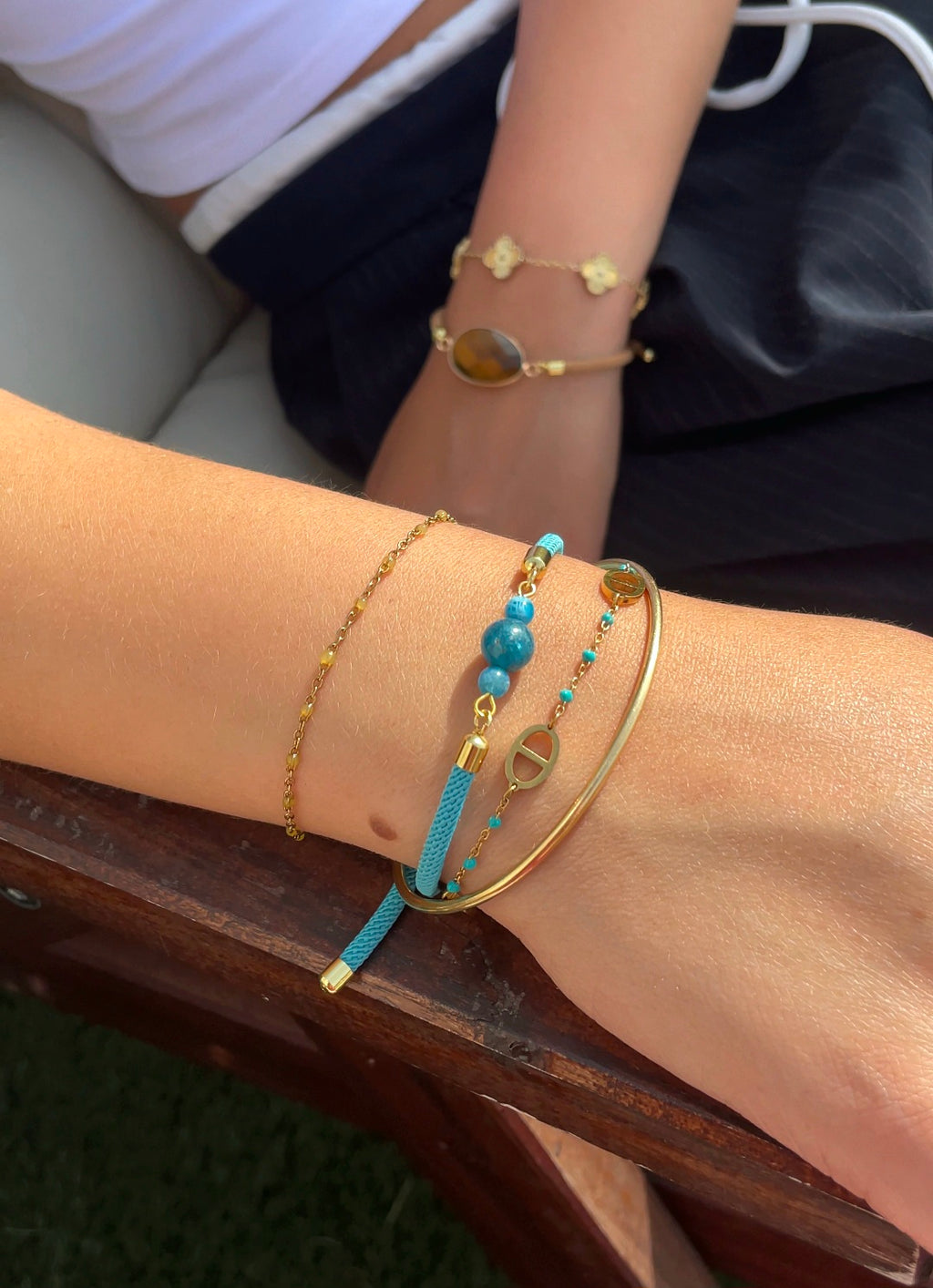 Bracelet "Equilibre" Apatite bleue