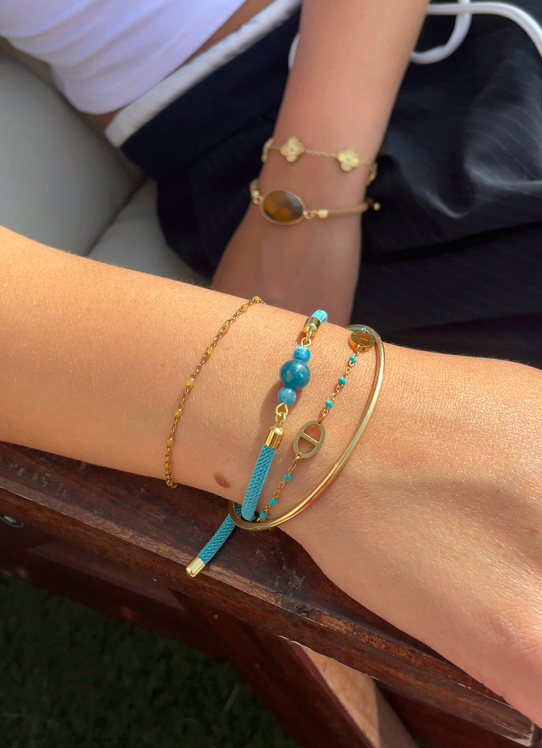 Bracelet "Equilibre" Apatite bleue