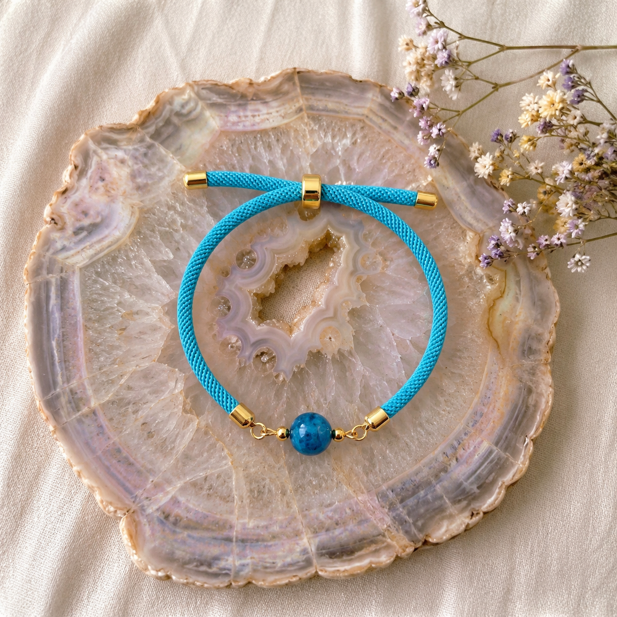 Bracelet "Essentiel" Apatite bleue