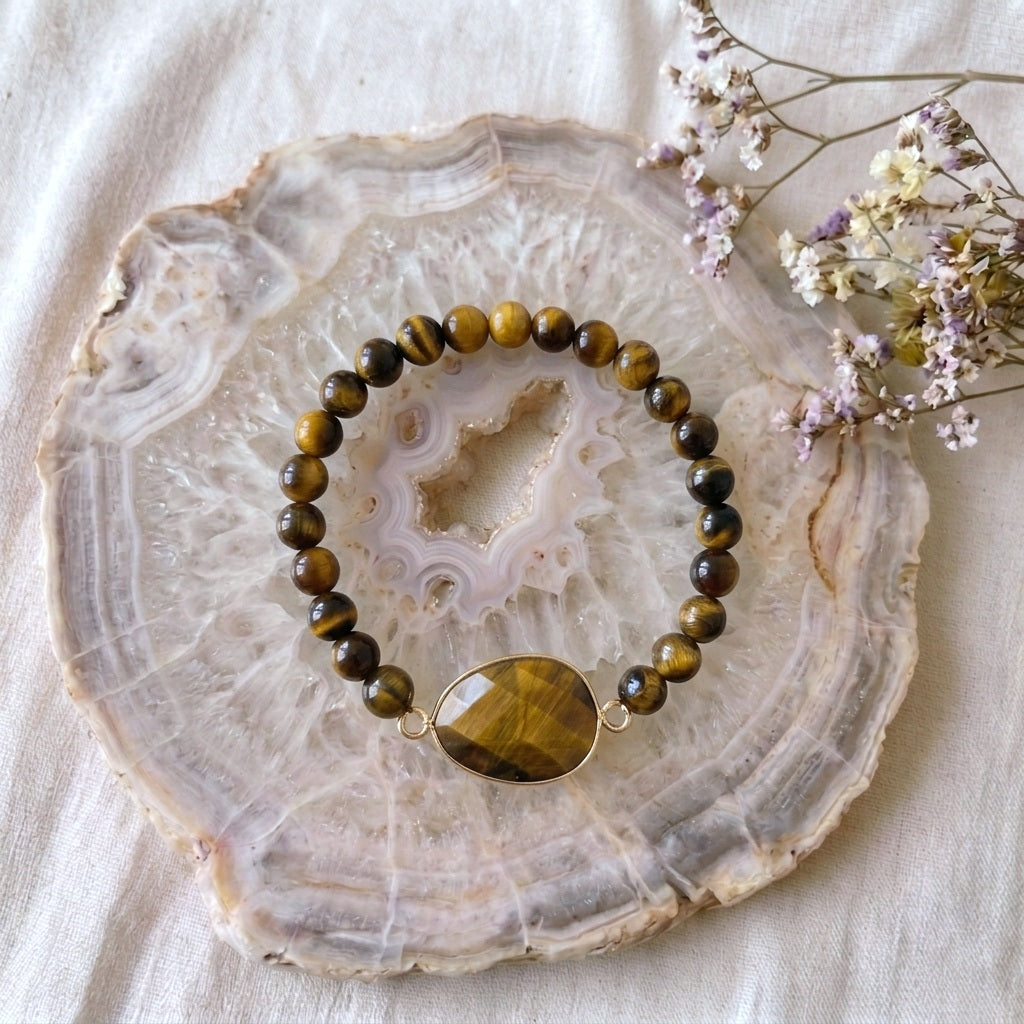 Bracelet "Aura or" Oeil de tigre
