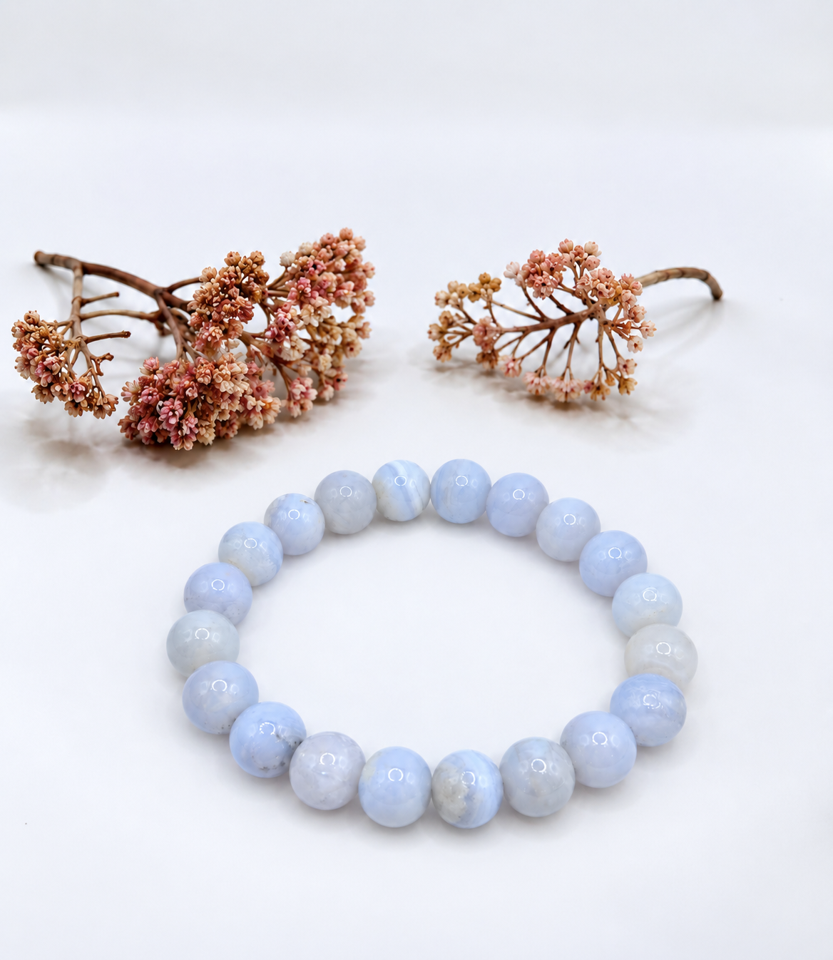 Bracelet "Origine" Calcédoine bleue