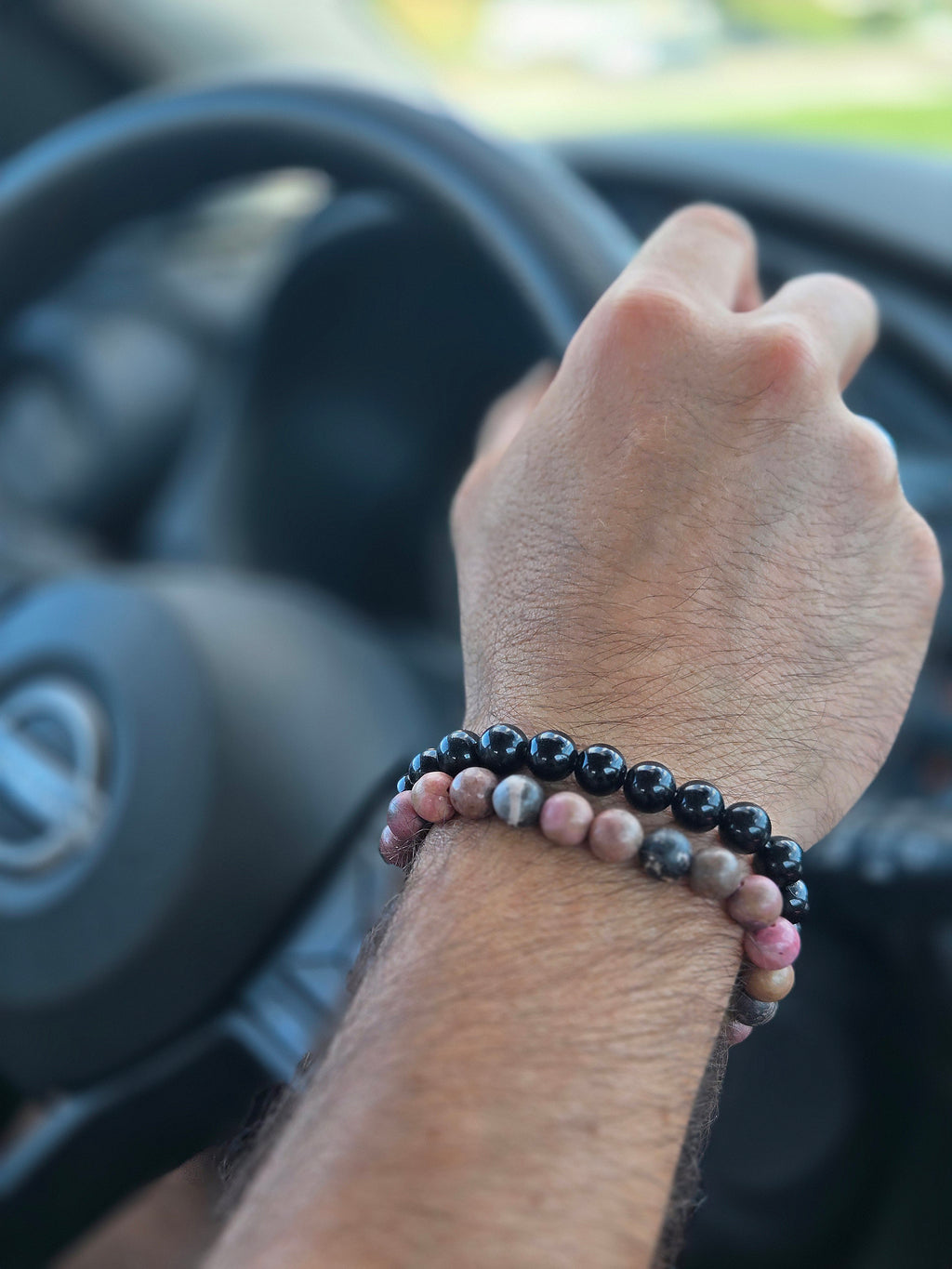 Bracelet "Origine" Obsidienne noire