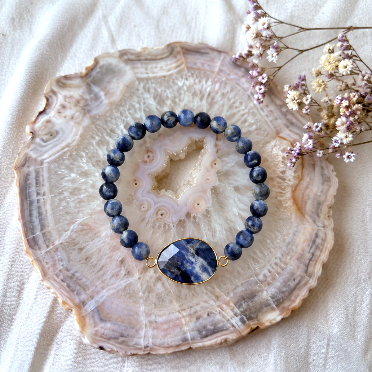 Bracelet "Aura or" Sodalite
