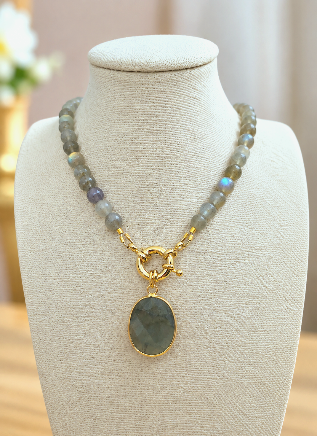 Collier "Aura premium" Labradorite