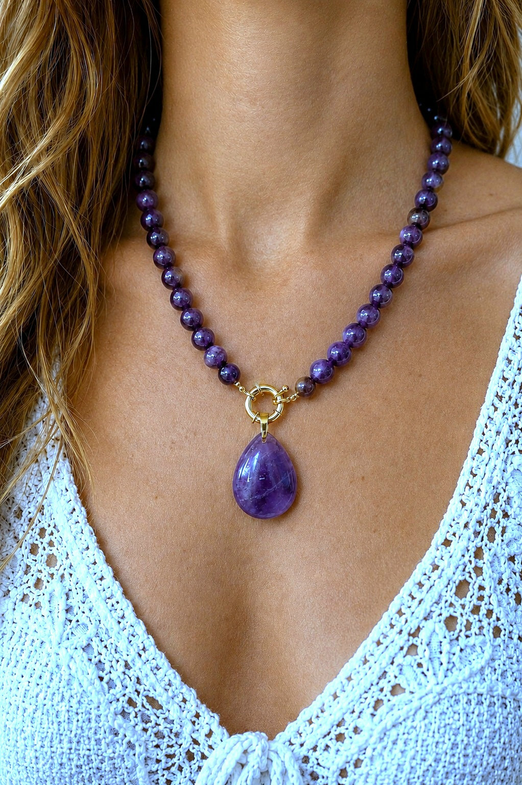Collier "Rosée" Améthyste