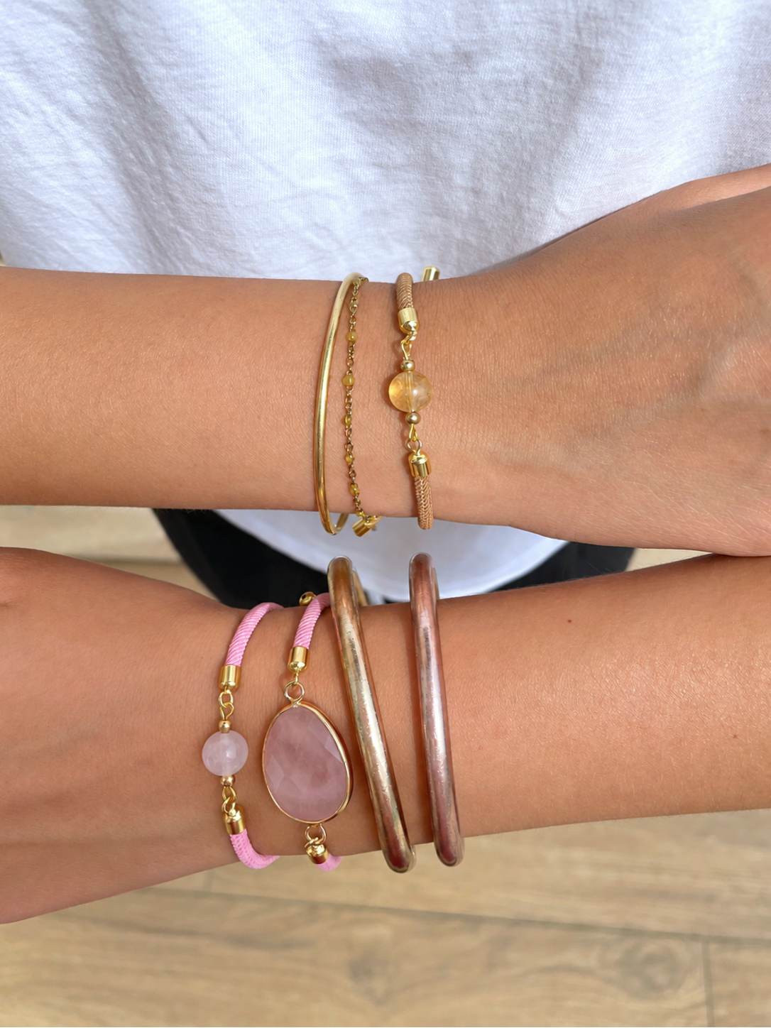 Bracelet "Essentiel" Quartz rose