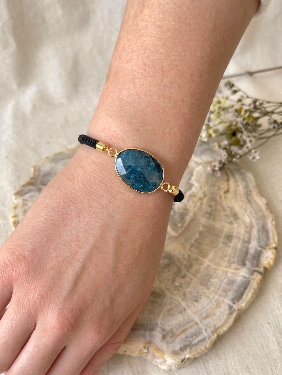 Bracelet "Aura" Apatite bleue