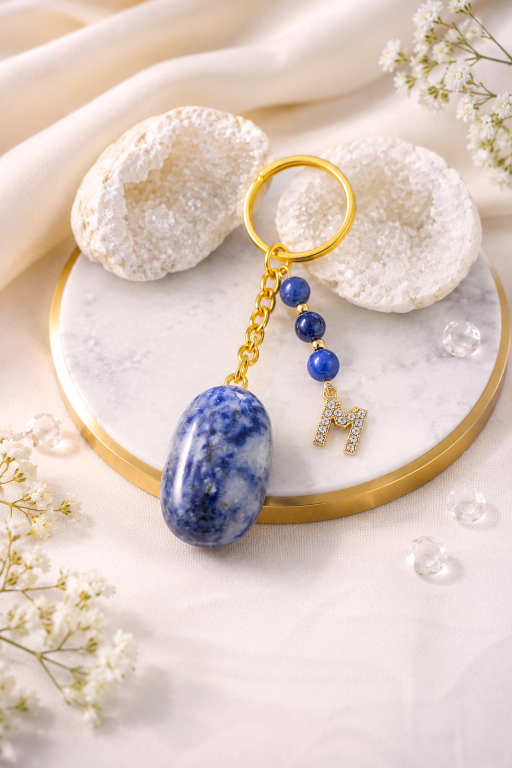 Porte-clés / Bijou de sac en Sodalite