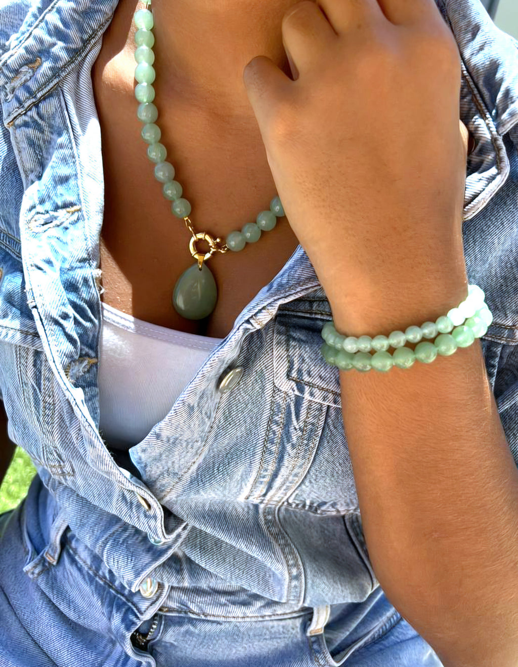 Bracelet "Origine" Aventurine verte